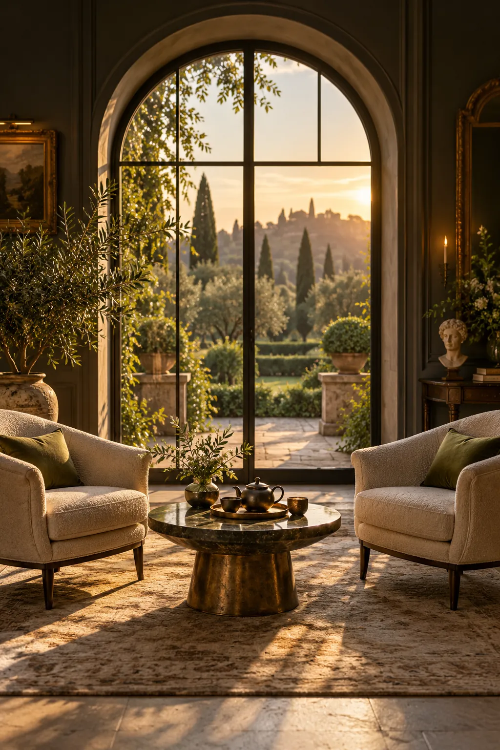 Un salón privado preparado para una primera conversación